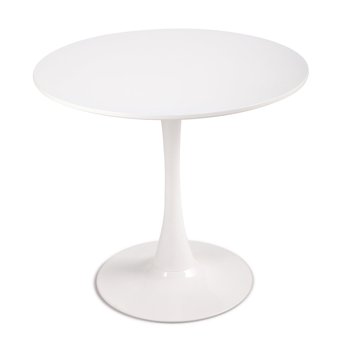 31.5H White Tulip Table Mid-Century Dining Table with Round MDF Table Top, Pedestal Dining Table, End Table Leisure Coffee Table